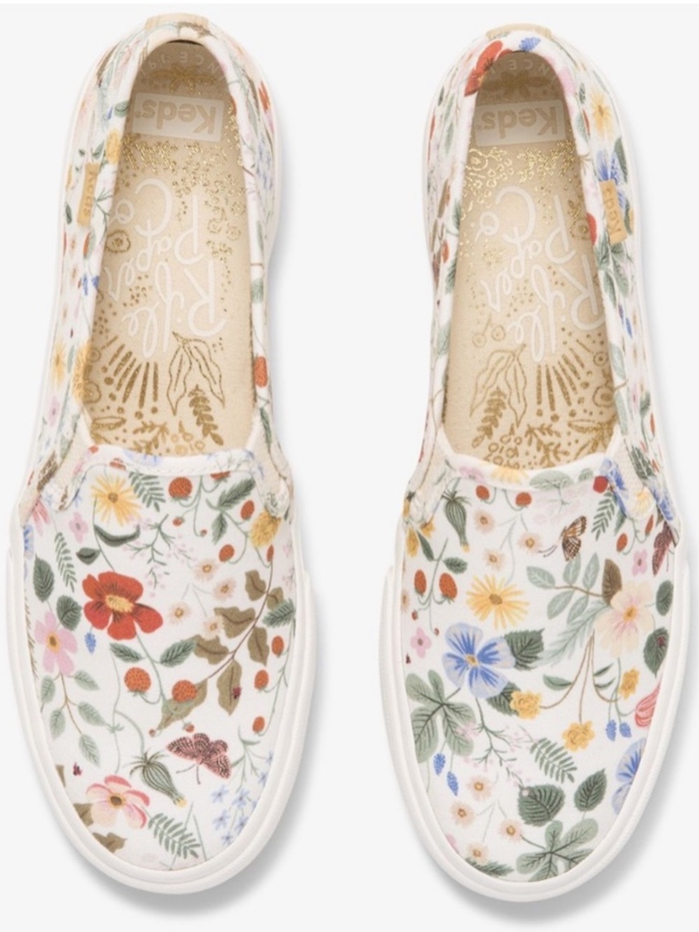 KEDS x RIFLE PAPER CO. | Double Decker Strawberry Fields Floral Canvas Shoe